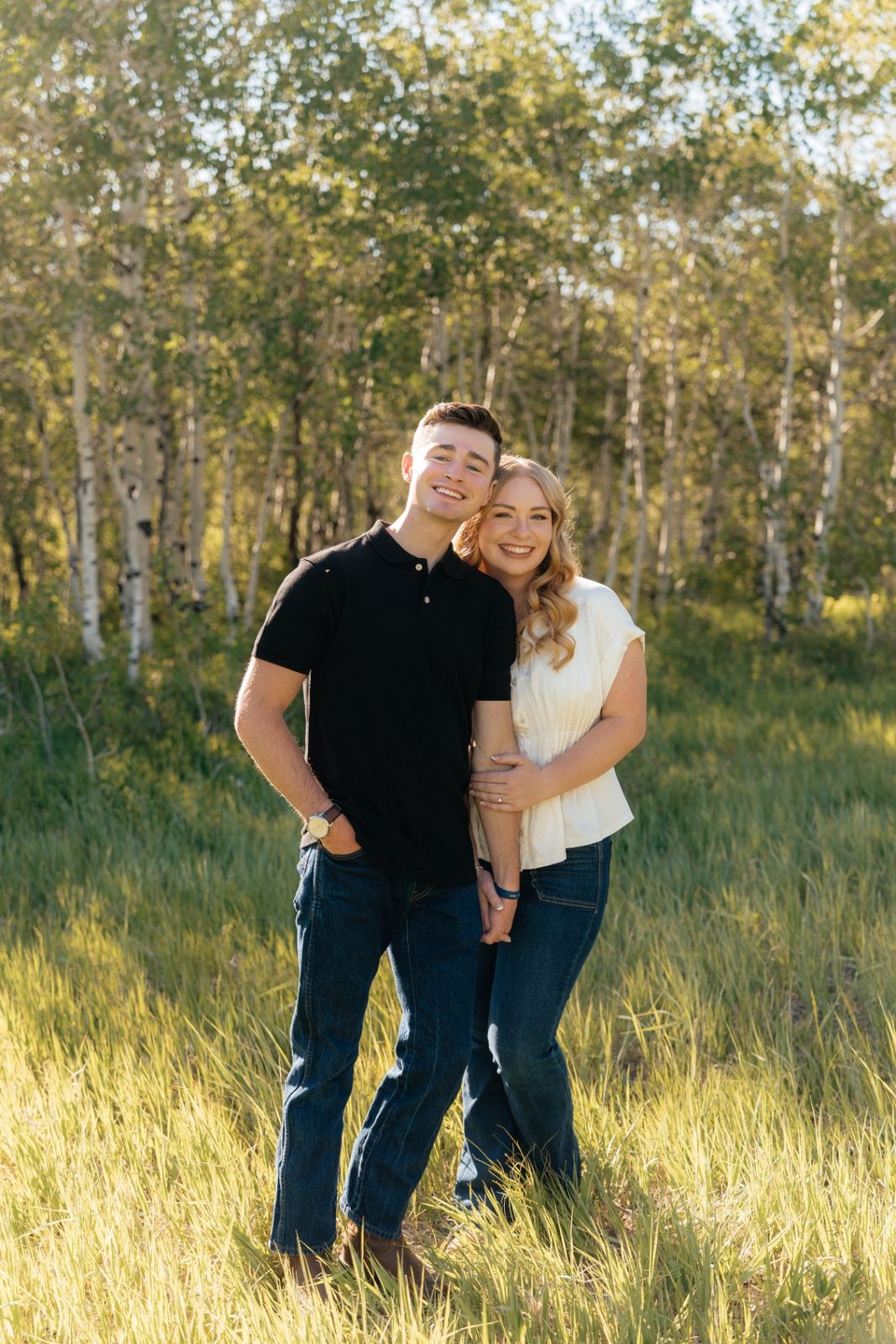 Grayce and Phillip in a mountain meadow